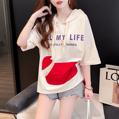 好感度UP 早い者勝ち 絶対流行 カジュアル 2色選択 Tシャツ<F-11678>