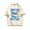 柔らかな肌触りで着心地も楽ちん アバンギャルド カジュアル プリント 全7色 半袖 Tシャツ F-9263