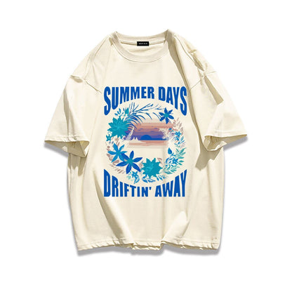 柔らかな肌触りで着心地も楽ちん アバンギャルド カジュアル プリント 全7色 半袖 Tシャツ F-9263
