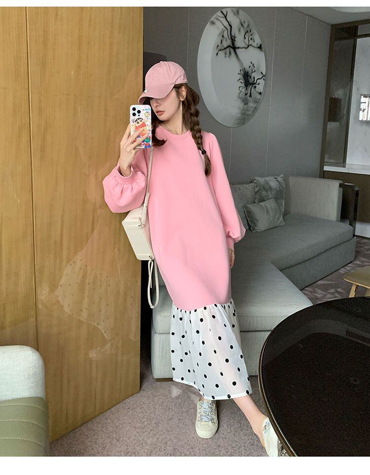 【半額！期間限定！！】超人気 オシャレ 都市ファッショ デザイン ファッション感満々 切り替え ワンピースF-9700