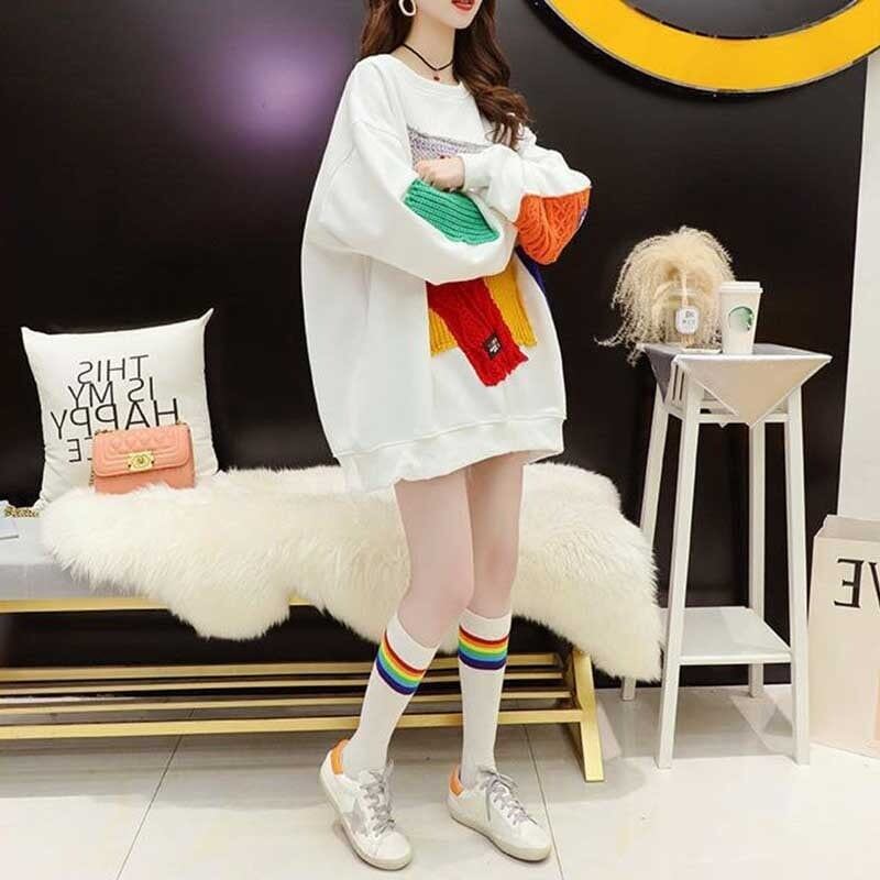 【人気急上昇中！】原宿系ラウンドネックニット   スウェット