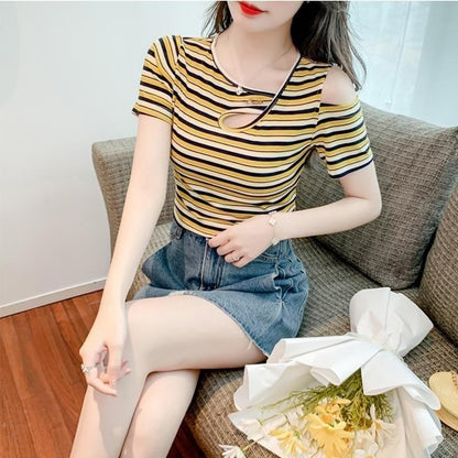 カジュアル   オシャレ度満点 Tシャツ カットソー＜F-3565＞