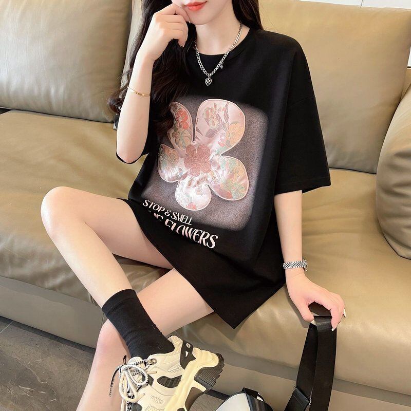 超人気 切り替え カジュアル プリント全3色 半袖Tシャツ カットソー ＜F-8609＞