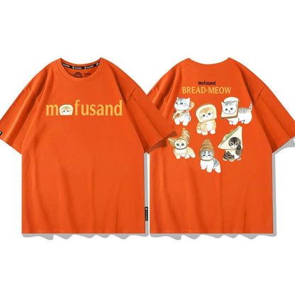 大人可愛い アバンギャルド カジュアル プリント 全6色 半袖 Tシャツ <F-11647>