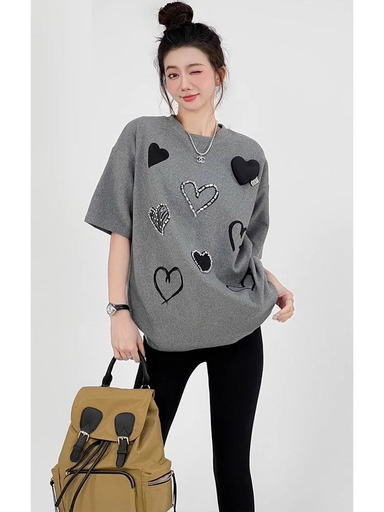 超人気 特別デザイン カジュアル ファッション プリント 全3色 半袖 Tシャツ F-8918