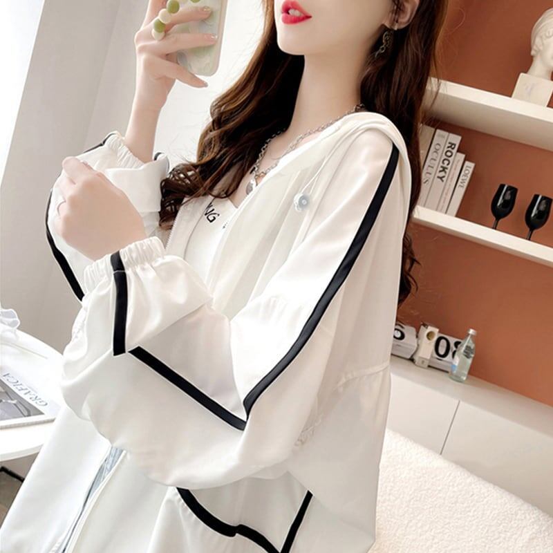 好感度満載 ゆったり感アップ 日焼け対策 ジャケット ブルゾン＜F-3086＞