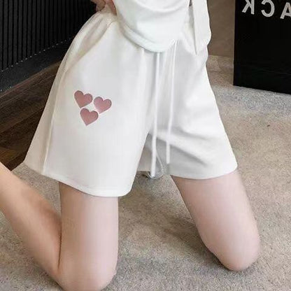 美人度アップ 特別デザイン 上品 半袖 Tシャツ ショートパンツ セットアップ ＜F-8874＞