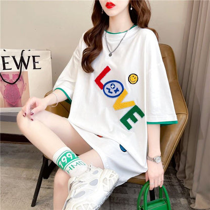 今季マストバイ スウィート 特別デザイン プリント 全3色 半袖Tシャツ<F-8543>