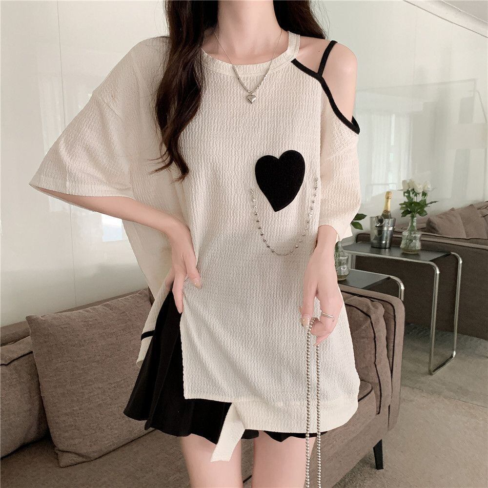 超人気商品 オフショルダー ファッション Tシャツ ＜F-8667＞
