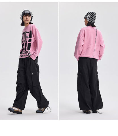 優しい雰囲気 超特価 大注目 冬服 防寒 暖かい バックビッグロゴ 4色展開 男女兼用  スウェットF-12691