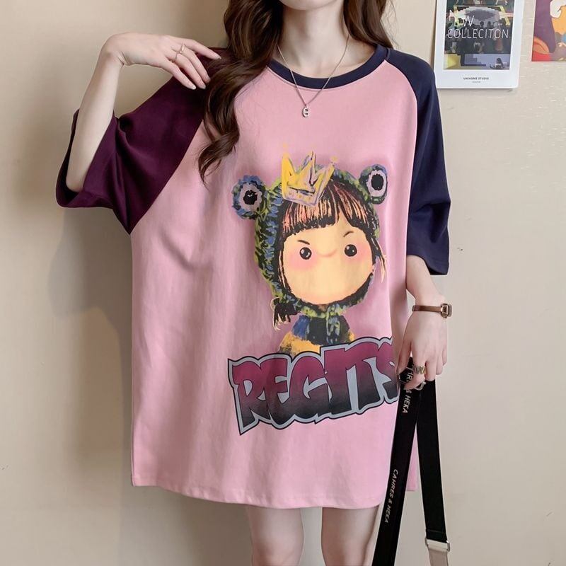 売れ筋 絶対流行 早い者勝ち 早い者勝ち カジュアル 2色選択 Tシャツ<F-11142>