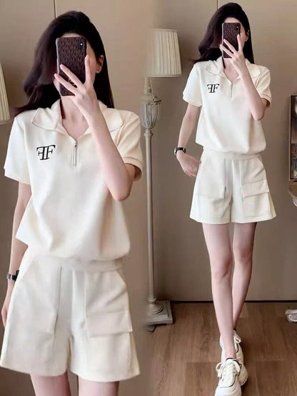 真夏も快適 半袖 カジュアル Tシャツ ショートパンツ セットアップ ＜F-11140＞