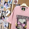大人気アイテム プリント ゆったり Tシャツ F-13439