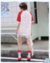 甘系 双子 ラグランスリーブ ゆったり 甘カジュアル Tシャツ F-13500