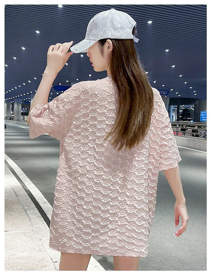 話題沸騰中 キュート カジュアル ホットダイヤモンド 半袖Tシャツ＜F-8626＞