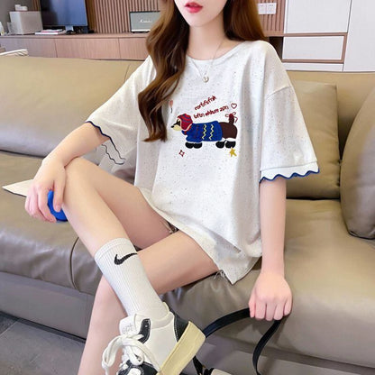 おすすめ 好感度UP 美人度アップ カジュアル 全4色 半袖 Tシャツ ＜F-11147＞