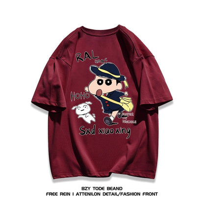 男女兼用 プリント 快適 半袖 Tシャツ F-13267