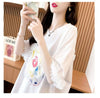 新作 好感度満載 個性的なデザイン ラウンドネック Tシャツ カットソー＜F-8405＞
