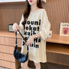 ファッション 切り替え 個性派 プリント 3色選択 半袖Tシャツ＜F-8548＞