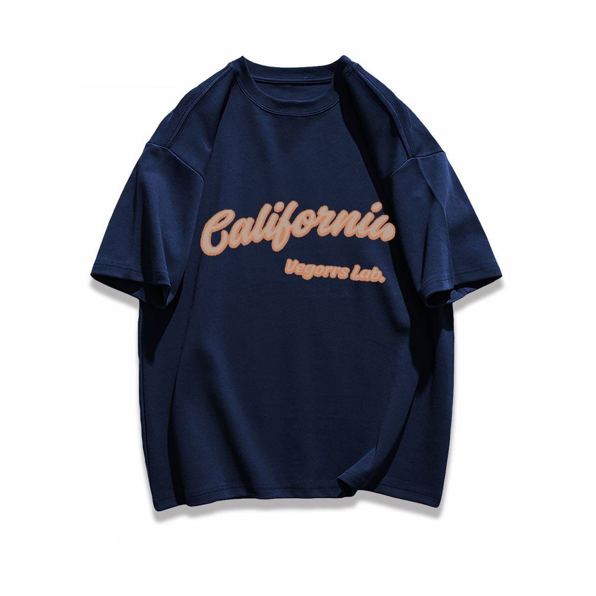 早い者勝ち カジュアル ファッション感満々 ダブルプリント 全5色 半袖Tシャツ<F-9271>