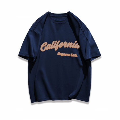 早い者勝ち カジュアル ファッション感満々 ダブルプリント 全5色 半袖Tシャツ<F-9271>