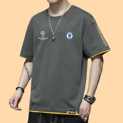 大流行 シンプル 男女兼用 ファッション 半袖 Tシャツ F-13321