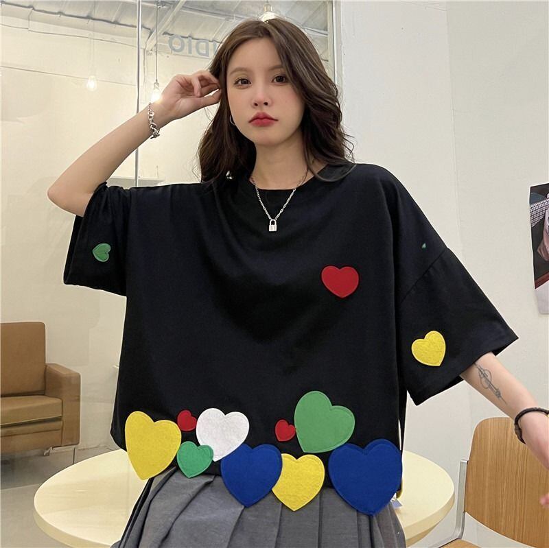 キュート 早い者勝ち 絶対流行 カジュアル Tシャツ<F-11526>