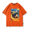 男女兼用 カジュアル プリント 半袖 Tシャツ F-13569