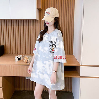 【半額！期間限定！！】超人気 プリント ロゴ ゆったり 3色 半袖Tシャツ＜F-8348＞