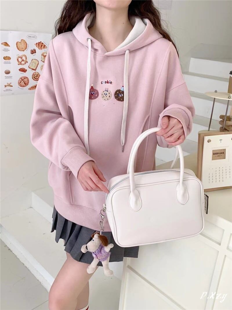 定番シンプルゆったりフード付きパーカ全3色トップス<F-4742>