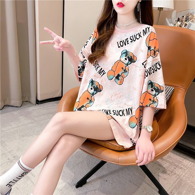 大人可愛い 売り切れ必至 美人度アップ 着回し力抜群 全5色 半袖Tシャツ<F-11520>