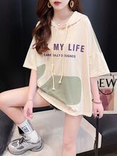 好感度UP 早い者勝ち 絶対流行 カジュアル 2色選択 Tシャツ<F-11678>