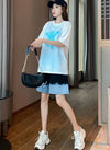 数量限定 ファッション 個性派 半袖Ｔシャツⅹパンツセット全4色F-8783