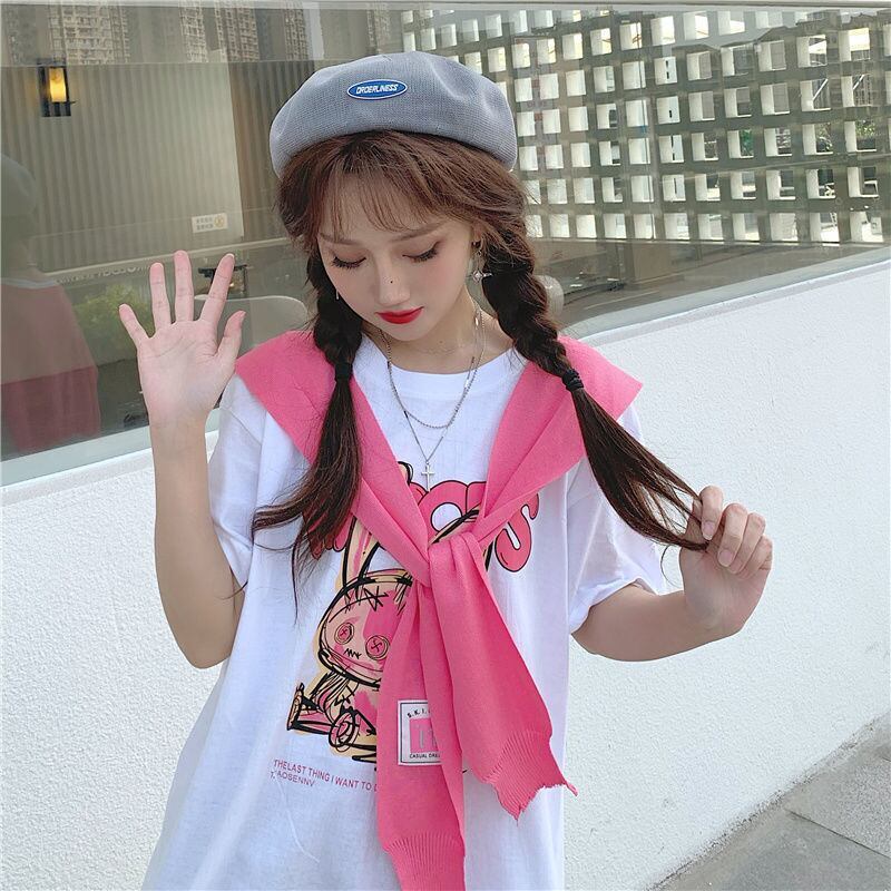 早い者勝ち 早い者勝ち 絶対流行 カジュアル 2色選択 Tシャツ+カウルネック<F-11153>