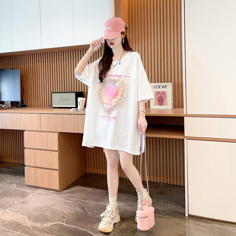 絶対欲しい プリント ロゴ ゆったり 3色半袖Tシャツ＜F-8315＞