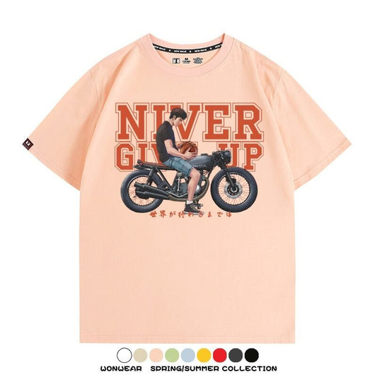 ファッション感満々 着心地良い 全8色 半袖 Tシャツ F-13139