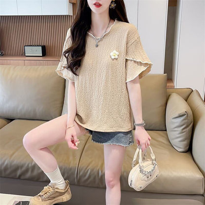 美人度アップ スウィート キュート 5色選択 半袖Tシャツ＜F-8578＞