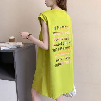 真夏も快適 着心地良い ファッション感満々 プリント全4色 ノースリーブ Tシャツ カットソー＜F-9161＞