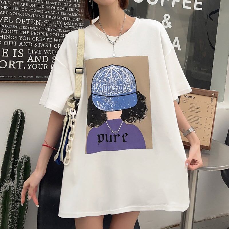 話題沸騰中 都市ファッショ 流行新作 オシャレ デザイン プリント全6色 半袖TシャツF-9108