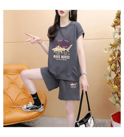 今季マストバイ ファッション カジュアル 半袖Ｔシャツⅹパンツセット全3色 <F-8265>
