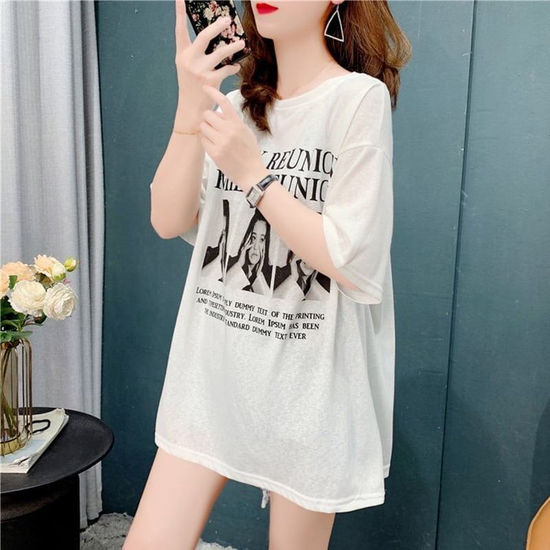 デザイン感   チャーミング Tシャツ カットソー＜F-3517＞