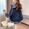 絶対欲しい   セーラ服の襟 長袖Tシャツトップス<F-4036>