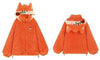 カワイイキツネロゴもこもこボアフルジップパーカ   <F-4543>