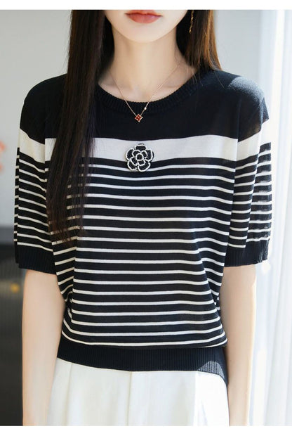 定番シンプル 売り切れ必至 着回し力抜群 全2色 Tシャツ <F-11938>