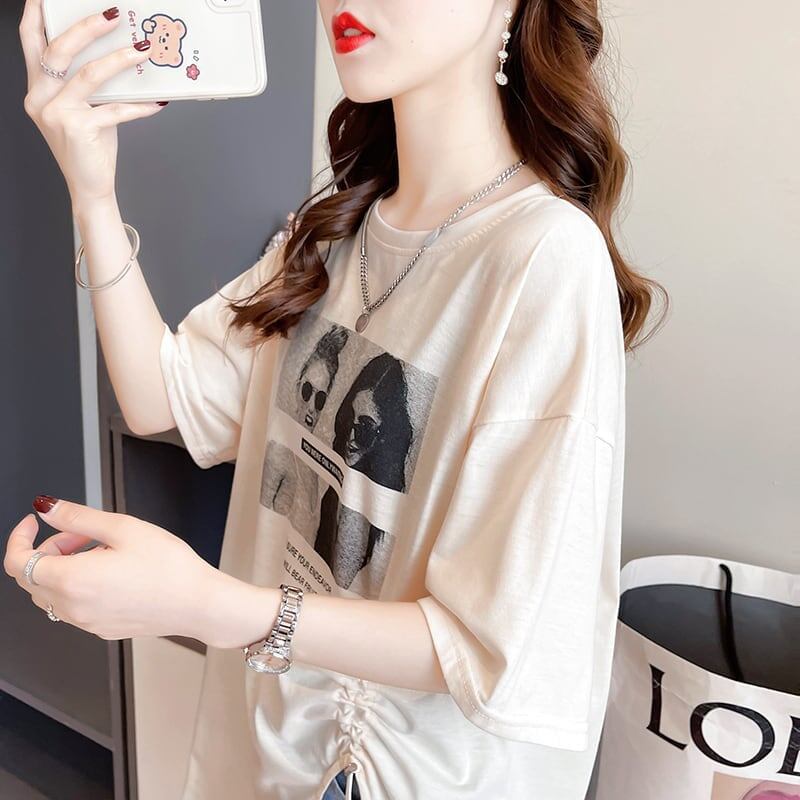 合わせやすい   チャーミング Tシャツ カットソー＜F-3651＞