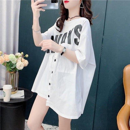合わせやすい   デザイン感 Tシャツ カットソー＜F-3637＞