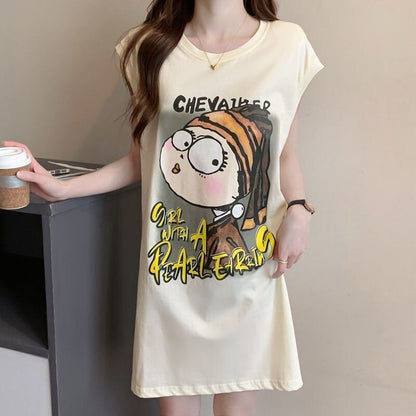 真夏も快適 着心地良い ファッション感満々 プリント全4色 ノースリーブ Tシャツ カットソー＜F-9161＞