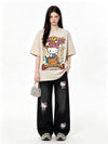品質のいい プリント カジュアル Tシャツ F-13457