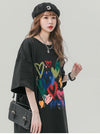 売り切れ必至 プリント ファッション 4色選択 半袖Tシャツ＜F-8594＞