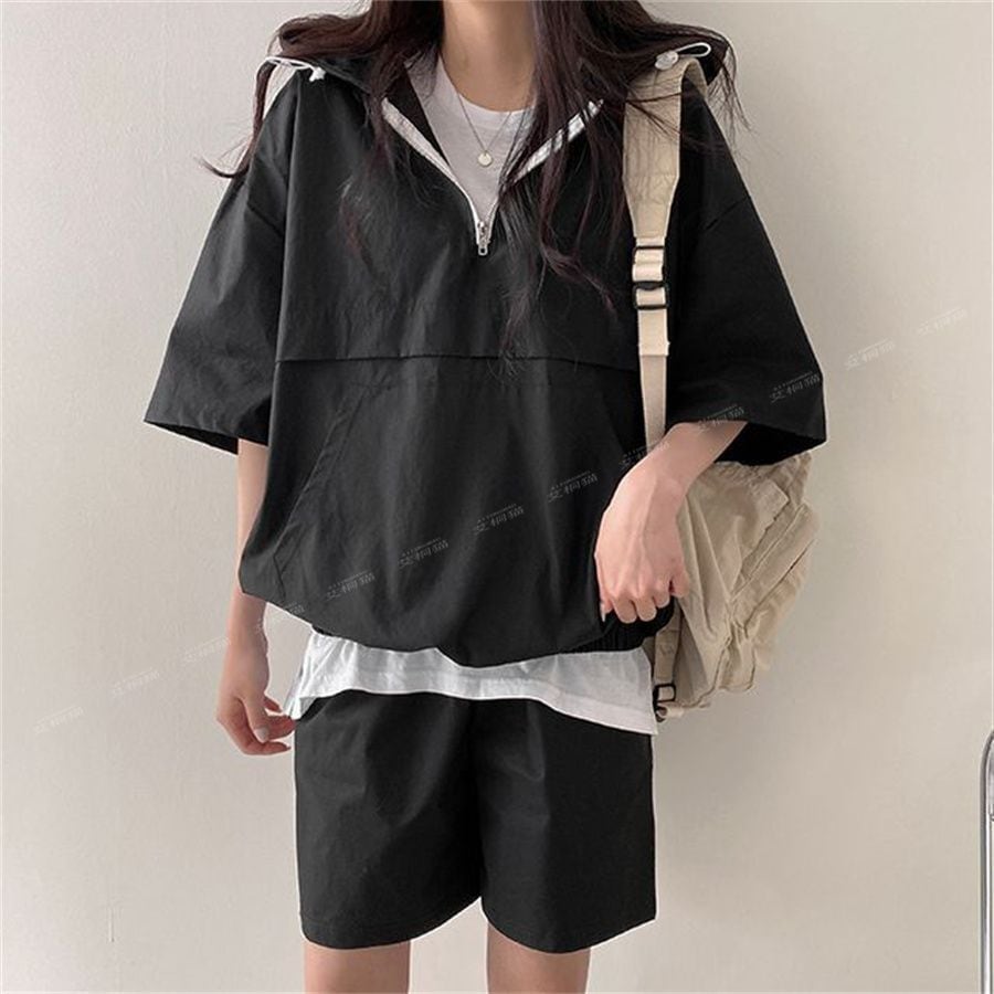 今季マストバイ カジュアル 真夏も快適 4色 半袖 Tシャツ ショートパンツ セットアップ ＜F-11156＞